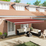Tessuto per Tenda Arancione e Marrone 500  350 cm Poliestere