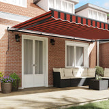 Tenda retrattile arancione e marrone 500  350 cm