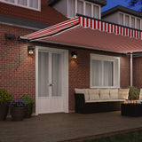 Tenda retrattile Rosso e Bianco 500  350 cm