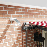 Tessuto per Tenda con Rosso e Bianco 500  350 cm Poliestere