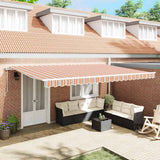 Tenda retrattile Multicolore 500  350 cm Tessuto e Alluminio