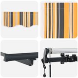 Tenda retrattile Multicolore 500  350 cm Tessuto e Alluminio