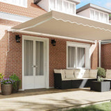 Tenda retrattile Beige 500  350 cm Poliestere e Alluminio