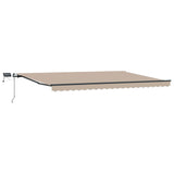 Tenda retrattile Beige 500  350 cm Tessuto e Alluminio