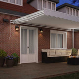 Tenda retrattile Bianco 500  350 cm Tessuto e Alluminio