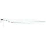 Tenda retrattile Bianco 500  350 cm Tessuto e Alluminio