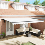Tenda retrattile Bianco 500  350 cm Poliestere e Alluminio