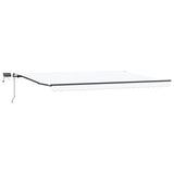 Tenda retrattile Bianco 500  350 cm Tessuto e Alluminio