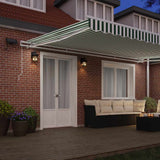 Tenda retrattile Verde e Bianco 500  350 cm