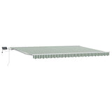 Tenda retrattile Verde e Bianco 500  350 cm