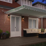 Tessuto per Tenda Verde e Bianco 500  350 cm Poliestere