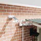 Tenda retrattile Verde e Bianco 500  350 cm Poliestere