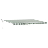 Tenda retrattile Verde e Bianco 500  350 cm Poliestere