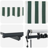 Tenda Retrattile Verde e Bianco 500  350 cm