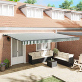 Tenda Retrattile Verde e Bianco 500  350 cm