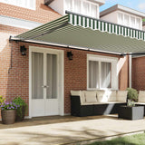 Tenda Retrattile Verde e Bianco 500  350 cm