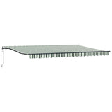 Tenda Retrattile Verde e Bianco 500  350 cm