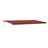 Tenda retrattile arancione e marrone 600  300 cm Poliestere