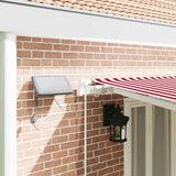 Tenda Retrattile Rosso e Bianco 600  300 cm Tessuto e acciaio