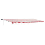 Tenda Retrattile Rosso e Bianco 600  300 cm Tessuto e acciaio