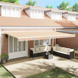 Tenda retrattile Multicolore 600  300 cm Tessuto e Alluminio