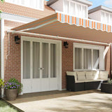 Tenda retrattile Multicolore 600  300 cm Tessuto e Alluminio