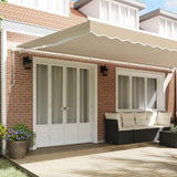 Tenda retrattile Beige 600  300 cm Poliestere e Alluminio