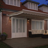Tenda retrattile Beige 600  300 cm Tessuto e Alluminio