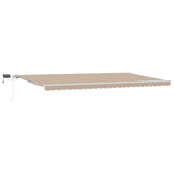 Tenda retrattile Beige 600  300 cm Tessuto e Alluminio