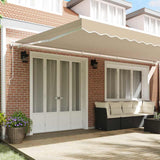 Tenda retrattile Beige 600  300 cm Tessuto e Alluminio