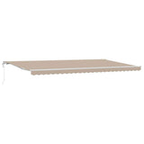 Tenda retrattile Beige 600  300 cm Tessuto e Alluminio