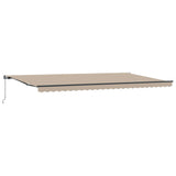 Tenda retrattile Beige 600  300 cm Poliestere e Alluminio