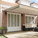 Tenda retrattile Beige 600  300 cm Tessuto e Alluminio