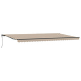 Tenda retrattile Beige 600  300 cm Tessuto e Alluminio
