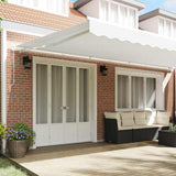 Tenda retrattile Bianco 600  300 cm Poliestere e Alluminio