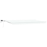 Tenda retrattile Bianco 600  300 cm Tessuto e Alluminio