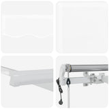 Tenda retrattile Bianco 600  300 cm Tessuto e Alluminio