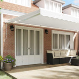 Tenda retrattile Bianco 600  300 cm Tessuto e Alluminio