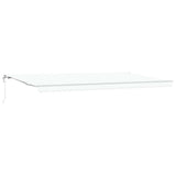 Tenda retrattile Bianco 600  300 cm Tessuto e Alluminio