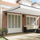 Tenda retrattile Bianco 600  300 cm Poliestere e Alluminio
