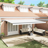 Tenda retrattile Bianco 600  300 cm Tessuto e Alluminio