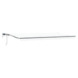Tenda retrattile Bianco 600  300 cm Tessuto e Alluminio