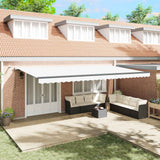 Tenda retrattile Bianco 600  300 cm Poliestere