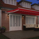Tenda Retrattile con Rosso 600 300 cm Tessuto