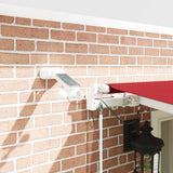 Tenda Retrattile Rosso 600  300 cm Tessuto e Metallo