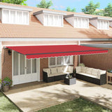Tenda Retrattile Rossa Rosso 600  300 cm Tessuto