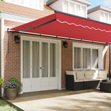Tenda Retrattile Rossa Rosso 600  300 cm Tessuto