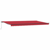 Tenda Retrattile Rossa Rosso 600  300 cm Tessuto