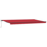 Tenda Retrattile Rosso 600 300 cm Tessuto