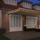 Tenda Retrattile Verde e Giallo 600  300 cm Tessuto e Metallo